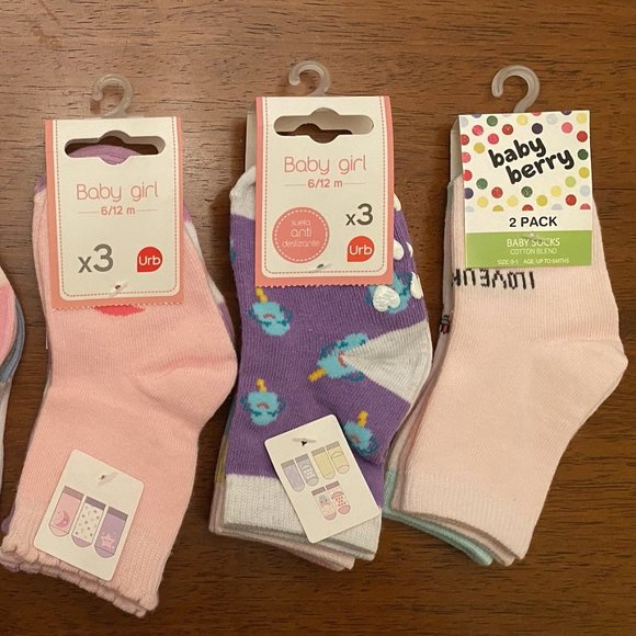 BRAND NEW Baby Girl Up To 6 Months socks Bundles - Picture 2 of 2